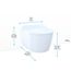 RP Wall-Hung D-Shape Toilet and DuoFit In-Wall 1.28 and 0.9 GPF Dual-Flush Tank System with Copper Supply, White Matte - CWT447247CMFG#WH
