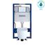 RP Wall-Hung D-Shape Toilet and DuoFit In-Wall 1.28 and 0.9 GPF Dual-Flush Tank System with Copper Supply, White Matte - CWT447247CMFG#WH