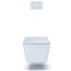 SP Wall-Hung Square-Shape Toilet and DuoFit In-Wall 1.28 and 0.9 GPF Dual-Flush Tank System with Copper Supply- CWT449249CMFG#WH
