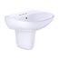 LHT241.4G#01 Supreme Oval Wall-Mount Bathroom Sink w/ CEFIONTECT and Shroud for 4" Center Faucets (Cotton White)