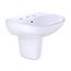 LHT241.8G#01 Supreme Oval Wall-Mount Bathroom Sink w/ CEFIONTECT and Shroud for 8" Center Faucets (Cotton White)