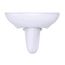 LHT242.8G#01 Prominence Oval Wall-Mount Bathroom Sink w/ CEFIONTECT and Shroud for 8" Center Faucets (Cotton White)