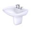 LHT242.8G#01 Prominence Oval Wall-Mount Bathroom Sink w/ CEFIONTECT and Shroud for 8" Center Faucets (Cotton White)