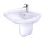 LHT242G#01 Prominence Oval Wall-Mount Bathroom Sink w/ CEFIONTECT and Shroud for Single Hole Faucets (Cotton White)