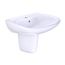 LHT242G#01 Prominence Oval Wall-Mount Bathroom Sink w/ CEFIONTECT and Shroud for Single Hole Faucets (Cotton White)