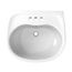 LPT241.4G#01 Supreme Oval Basin Pedestal Bathroom Sink w/ CEFIONTECT for 4" Center Faucets (Cotton White)