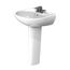 LPT241.4G#01 Supreme Oval Basin Pedestal Bathroom Sink w/ CEFIONTECT for 4" Center Faucets (Cotton White)