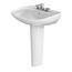 LPT242.8G#01 Prominence Oval Basin Pedestal Bathroom Sink w/ CEFIONTECT for 8" Center Faucets (Cotton White)