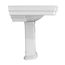 LPT530N#01 Promenade 27-1/2" x 22-1/4" Rectangular Pedestal Bathroom Sink for Single Hole Faucets (Cotton White)