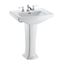 LPT780.4#01 Clayton Rectangular Pedestal Bathroom Sink for 4" Center Faucets (Cotton White)