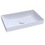 LT476GR#01 Kiwami Rectangular 23" Vessel Bathroom Sink w/ CEFIONTECT (Cotton White)