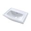 LT781#01 Clayton Rectangular Self-Rimming Drop-In Bathroom Sink for Single Hole Faucets (Cotton White)