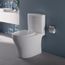 Aquia IV Cube Two-Piece Elongated Dual Flush 1.28 and 0.9 GPF Universal Height Toilet with CEFIONTECT, WASHLET+ Ready, Cotton White - MS436124CEMFGN#01
