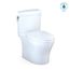 Aquia IV Cube Two-Piece Elongated Dual Flush 1.28 and 0.9 GPF Universal Height Toilet with CEFIONTECT, WASHLET+ Ready, Cotton White - MS436124CEMFGN#01