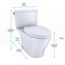 Nexus Two-Piece Elongated 1.28 GPF Universal Height Toilet with CEFIONTECT and SS124 SoftClose Seat, WASHLET+ Ready, Cotton White - MS442124CEFG#01