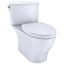 Nexus 1G Two-Piece Elongated 1.0 GPF Universal Height Toilet with CEFIONTECT and SS124 SoftClose Seat, WASHLET+ Ready, Cotton White - MS442124CUFG#01