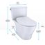 Nexus Two-Piece Elongated 1.28 GPF Universal Height Toilet with CEFIONTECT and SS234 SoftClose Seat, WASHLET+ Ready, Cotton White - MS442234CEFG#01