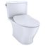 Nexus Two-Piece Elongated 1.28 GPF Universal Height Toilet with CEFIONTECT and SS234 SoftClose Seat, WASHLET+ Ready, Cotton White - MS442234CEFG#01