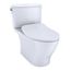 Nexus 1G Two-Piece Elongated 1.0 GPF Universal Height Toilet with CEFIONTECT and SS234 SoftClose Seat, WASHLET+ Ready, Cotton White - MS442234CUFG#01