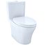 Aquia IV Two-Piece Elongated Dual Flush 1.28 and 0.9 GPF Universal Height Toilet with CEFIONTECT, WASHLET+ Ready, Cotton White - MS446124CEMFGN#01