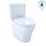 Aquia IV Two-Piece Elongated Dual Flush 1.28 and 0.9 GPF Universal Height Toilet with CEFIONTECT, WASHLET+ Ready, Cotton White - MS446124CEMFGN#01