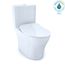 Aquia IV Two-Piece Elongated Dual Flush 1.28 and 0.9 GPF Toilet with CEFIONTECT and SoftClose Seat, WASHLET+ Ready, Cotton White - MS446234CEMFGN#01