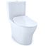 Aquia IV Two-Piece Elongated Dual Flush 1.28 and 0.9 GPF Toilet with CEFIONTECT and SoftClose Seat, WASHLET+ Ready, Cotton White - MS446234CEMGN#01
