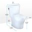 Aquia IV Arc Two-Piece Elongated Dual Flush 1.28 and 0.9 GPF Universal Height Toilet with CEFIONTECT, WASHLET+ Ready, Cotton White - MS448124CEMFGN#01