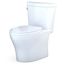 Aquia IV Arc Two-Piece Elongated Dual Flush 1.28 and 0.9 GPF Universal Height Toilet with CEFIONTECT, WASHLET+ Ready, Cotton White - MS448124CEMFGN#01