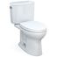 Drake II Two-Piece Elongated 1.28 GPF Universal Height Toilet with CEFIONTECT and SS124 SoftClose Seat, WASHLET+ Ready, Cotton White - MS454124CEFG#01