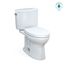 Drake II Two-Piece Elongated 1.28 GPF Universal Height Toilet with CEFIONTECT and SS124 SoftClose Seat, WASHLET+ Ready, Cotton White - MS454124CEFG#01