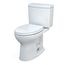 Drake II 1G Two-Piece Elongated 1.0 GPF Universal Height Toilet with CEFIONTECT and SS124 SoftClose Seat, WASHLET+ Ready, Cotton White - MS454124CUFG#01