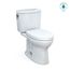 Drake II 1G Two-Piece Elongated 1.0 GPF Universal Height Toilet with CEFIONTECT and SS124 SoftClose Seat, WASHLET+ Ready, Cotton White - MS454124CUFG#01