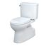 Vespin II Two-Piece Elongated 1.28 GPF Universal Height Toilet with CEFIONTECT and SS124 SoftClose Seat, WASHLET+ Ready, Cotton White - MS474124CEFG#01