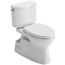 Vespin II Two-Piece Elongated 1.28 GPF Universal Height Toilet with CEFIONTECT and SS124 SoftClose Seat, WASHLET+ Ready, Cotton White - MS474124CEFG#01