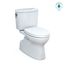 Vespin II 1G Two-Piece Elongated 1.0 GPF Universal Height Toilet with CEFIONTECT and SS124 SoftClose Seat, WASHLET+ Ready, Cotton White - MS474124CUFG#01