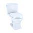 Connelly WASHLET+ Two-Piece Elongated Dual Flush 1.28 and 0.9 GPF Universal Height Toilet with CEFIONTECT, Cotton White - MS494124CEMFG#01