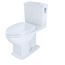 Connelly WASHLET+ Two-Piece Elongated Dual Flush 1.28 and 0.9 GPF Universal Height Toilet with CEFIONTECT and Right Hand Lever, Cotton White - MS494124CEMFRG#01