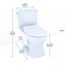 Connelly Two-Piece Elongated Dual Flush 1.28 and 0.9 GPF Toilet with CEFIONTECT, WASHLET+ Ready, Cotton White - MS494234CEMFG#01