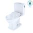 Connelly Two-Piece Elongated Dual Flush 1.28 and 0.9 GPF with CEFIONTECT and Right Lever, WASHLET+ Ready, Cotton White - MS494234CEMFRG#01