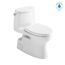 Carlyle II 1G One-Piece Elongated 1.0 GPF Universal Height Toilet with CEFIONTECT and SS124 SoftClose Seat, WASHLET+ Ready, Cotton White - MS614124CUFG#01