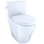 Legato 1.28 GPF Skirted One-Piece Elongated Toilet w/ CEFIONTECT Ceramic Glaze, SoftClose Seat, & Tornado Flush (Cotton White)