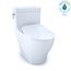 Aimes One-Piece Elongated 1.28 GPF Toilet with CEFIONTECT and SoftClose Seat, WASHLET+ Ready, Cotton White - MS626234CEFG#01