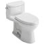 Supreme II One-Piece Elongated 1.28 GPF Universal Height Toilet with CEFIONTECT and SS124 SoftClose Seat, WASHLET+ Ready, Cotton White - MS634124CEFG#01
