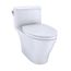 Nexus 1G One-Piece Elongated 1.0 GPF Universal Height Toilet with CEFIONTECT and SS124 SoftClose Seat, WASHLET+ Ready, Cotton White - MS642124CUFG#01