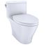 Nexus 1G One-Piece Elongated 1.0 GPF Universal Height Toilet with CEFIONTECT and SS124 SoftClose Seat, WASHLET+ Ready, Cotton White - MS642124CUFG#01