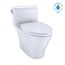 Nexus 1G One-Piece Elongated 1.0 GPF Universal Height Toilet with CEFIONTECT and SS124 SoftClose Seat, WASHLET+ Ready, Cotton White - MS642124CUFG#01