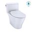 Nexus One-Piece Elongated 1.28 GPF Universal Height Toilet with CEFIONTECT and SS234 SoftClose Seat, WASHLET+ Ready, Cotton White - MS642234CEFG#01