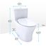 Aquia IV One-Piece Elongated Dual Flush 1.28 and 0.9 GPF Universal Height, WASHLET+ Ready Toilet with CEFIONTECT, Cotton White- MS646234CEMFGN#01
