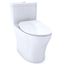 Aquia IV One-Piece Elongated Dual Flush 1.28 and 0.9 GPF Universal Height, WASHLET+ Ready Toilet with CEFIONTECT, Cotton White- MS646234CEMFGN#01